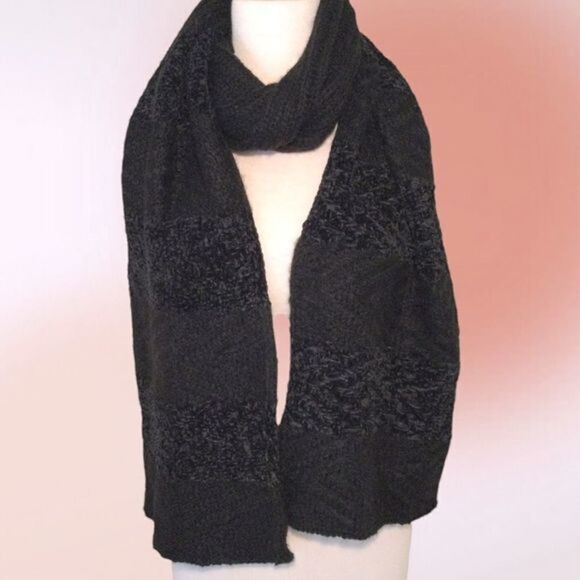 Inc International Concepts Black Long Oblong Scarf NWT - Picture 7 of 12
